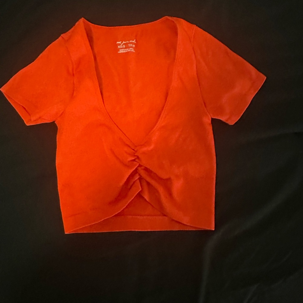 Red urban outfitters out from under top